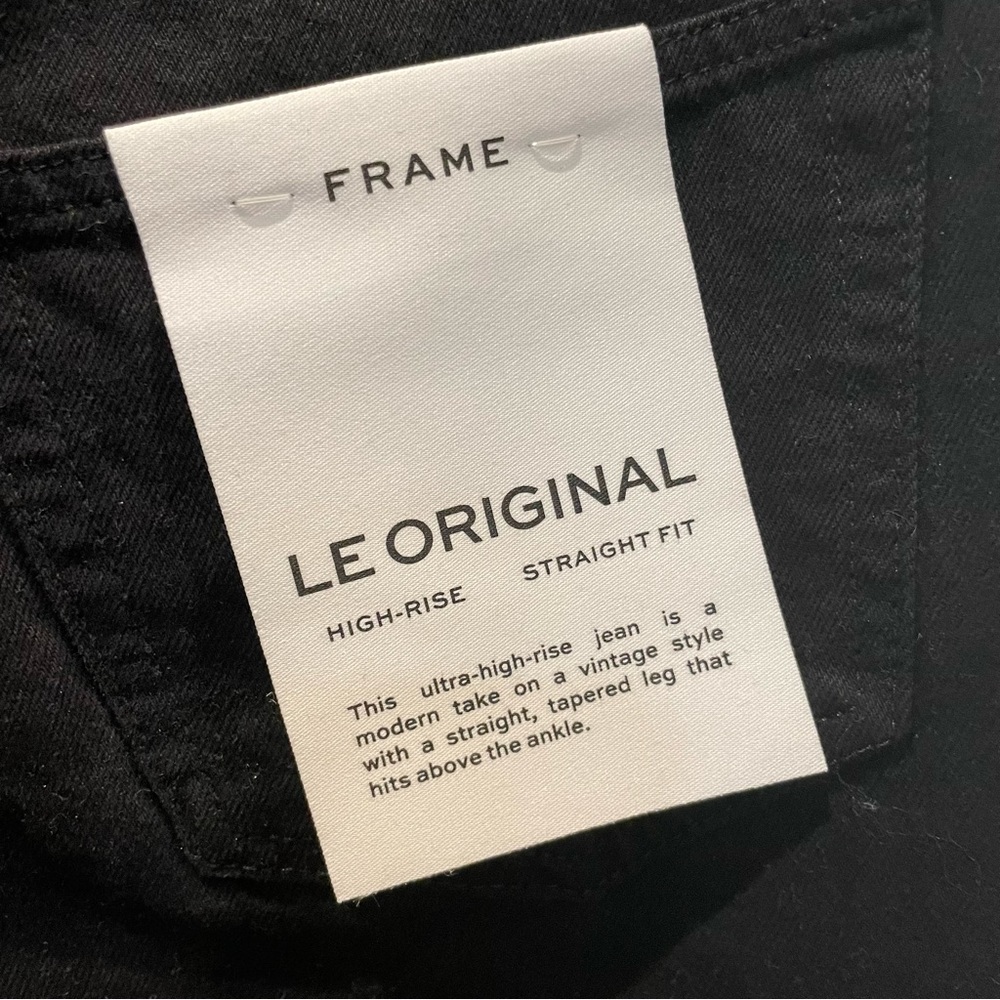 Frame Denim Le Original in Black - Picture 5 of 5